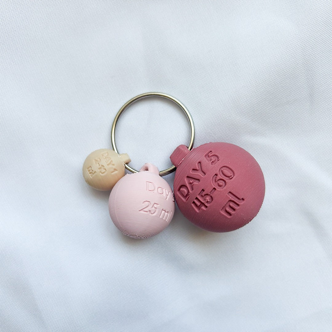 כדורי המחשה – גודל קיבה לתינוק